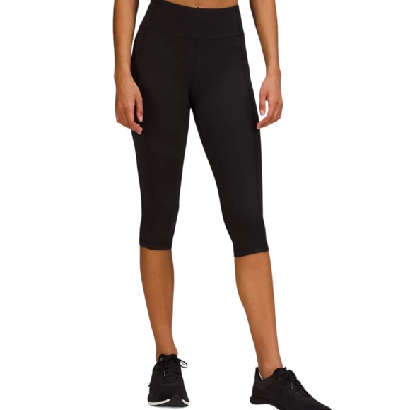 Lululemon Dark Grey Knee-Length Leggings - Picture 1 of 8